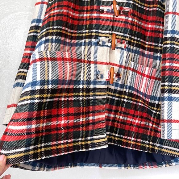 THE GREAT. Woodsy Plaid Cabinmate Toggle Wool Blend Coat Jacket Size 1/S - Picture 8 of 16